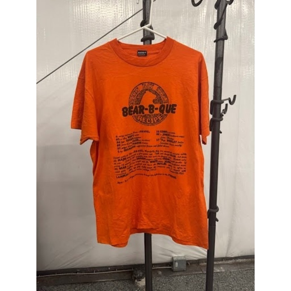 Vintage 1994 Chicago Bears Green Bay Style Bear-B-Que T-Shirt Orange XL
